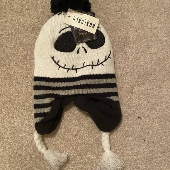 Box Lunch Hot Topic Jack Skellington Winter Hat Soft - Picture 3 of 3